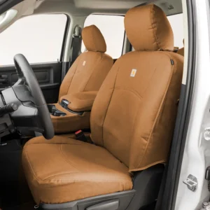 Covercraft® GTT1087ABCABN Front Row Seat Cover, Brown, Woven fabric, Classic Design, Bucket Carhartt PrecisionFit Series