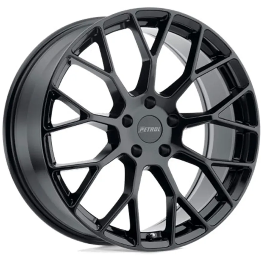 Petrol® 1780P2B405114B76 Aluminum Black Wheel, 17 in. X 8 in., 5 x 4.5 in. Bolt Pattern
