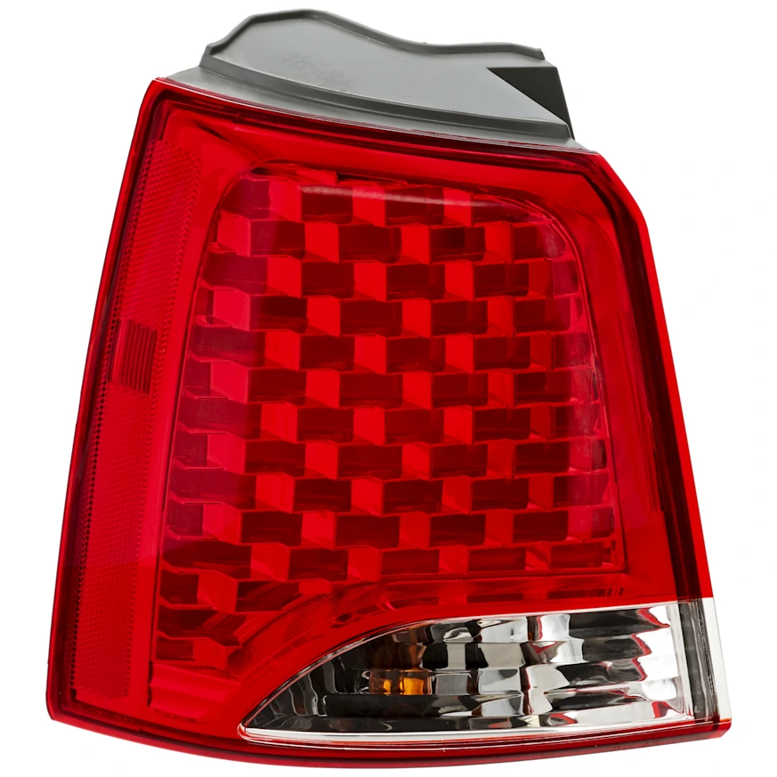 Replacement Driver Side, Outer Tail Light, with Bulb, Halogen, Clear and Red Lens