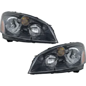 Replacement Driver and Passenger Side Headlights, with Bulbs, Halogen, Sedan