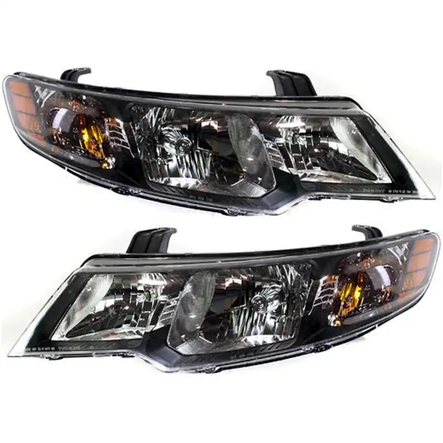Replacement Driver and Passenger Side Halogen Headlight, With bulb(s), OE Replacement