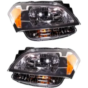 Replacement Driver and Passenger Side Halogen Headlight, With bulb(s), OE Replacement