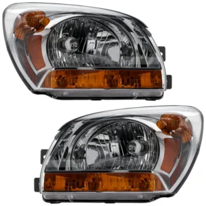 Replacement Driver and Passenger Side Headlights, with Bulbs, Halogen, Type 1, CAPA CERTIFIED