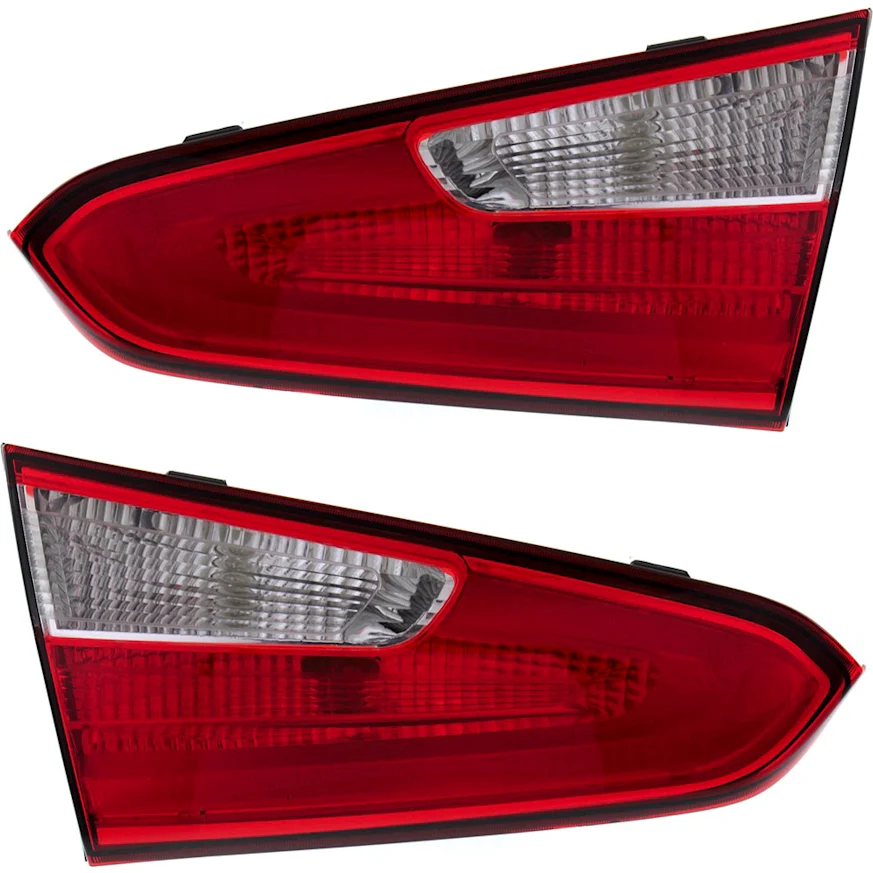 Replacement Driver and Passenger Side, Inner Tail Lights, with Bulbs, Halogen, Mounts on Luggage Lid