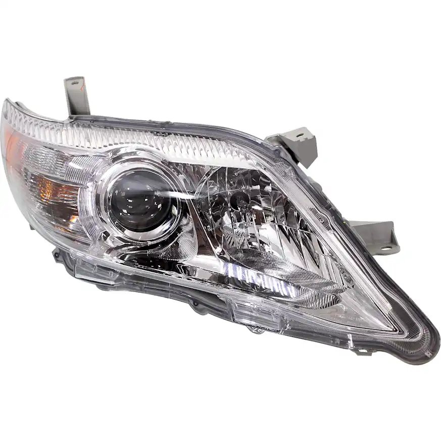 Replacement Driver and Passenger Side Headlights, Assembly, Halogen, Chrome Interior, Base/LE/XLE Models, USA Built Vehicle - Image 2