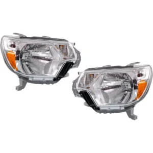 Replacement Driver and Passenger Side Headlights, with Bulbs, Halogen, Type 1
