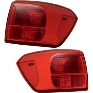Replacement Driver and Passenger Side, Outer Halogen Tail Light, With bulb(s), OE Replacement