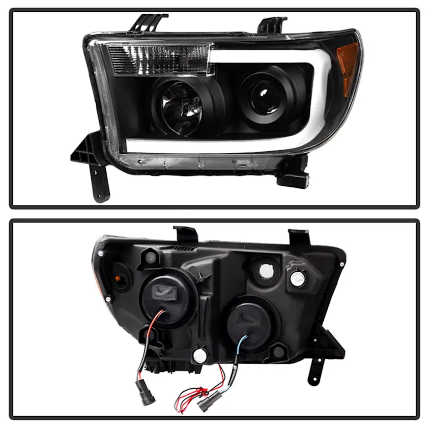 Spyder® 9027888 Driver and Passenger Side Halogen Headlight, With bulb(s), Clear Lens, Black Interior, Xtune Series - Image 2